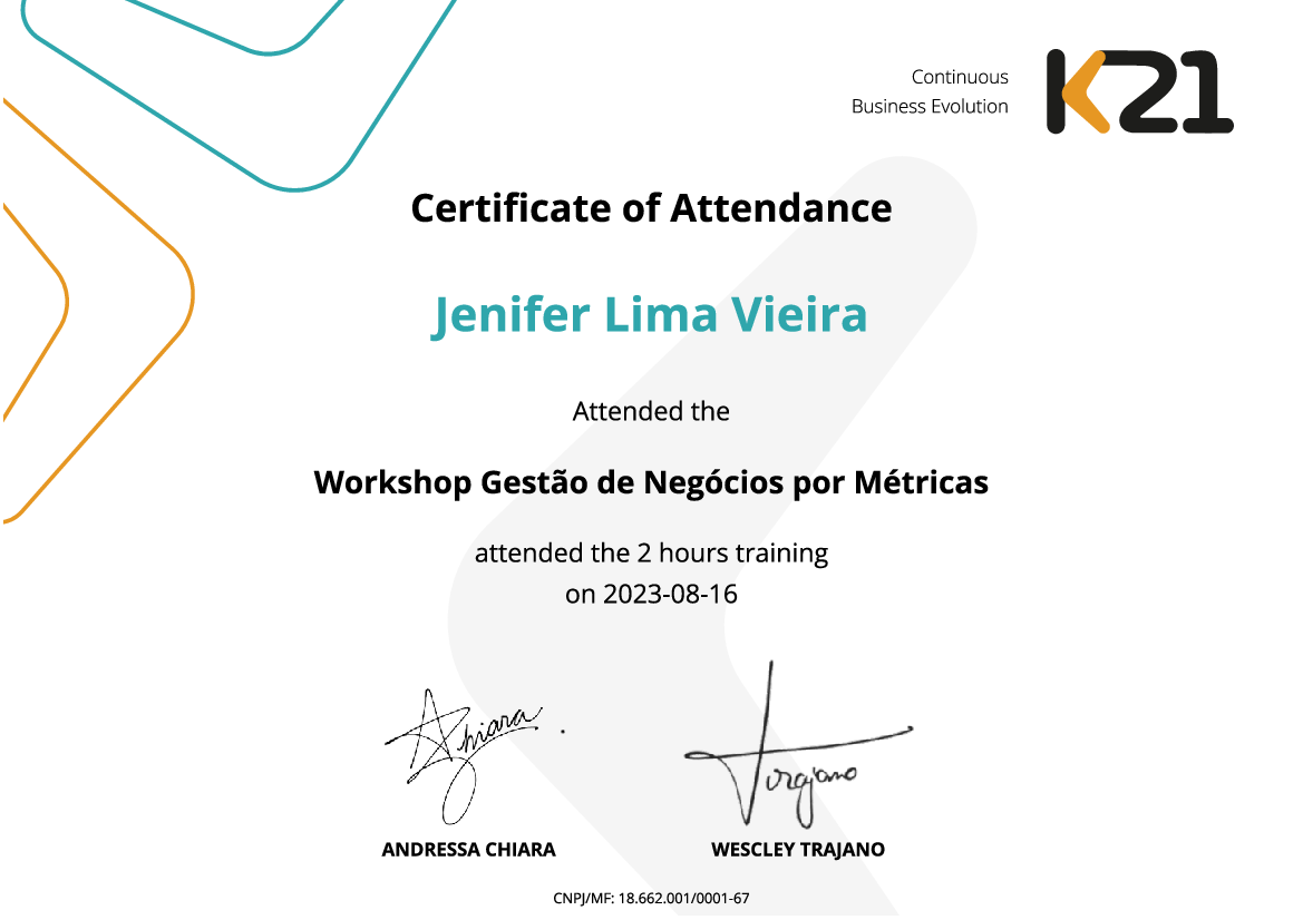 Certificado K21
